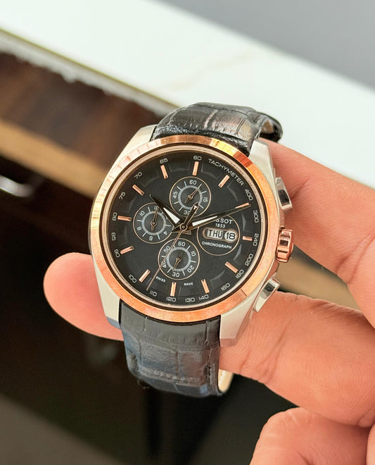 Tissot Couturier Day-Date Chronograph Watch