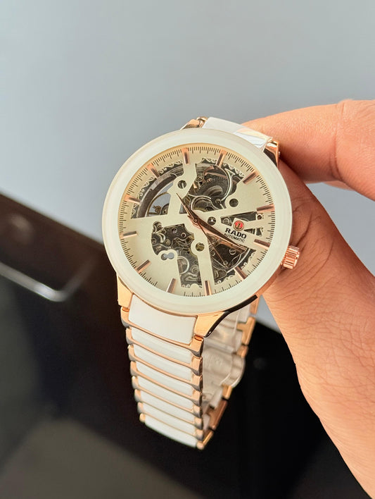 Rado Centrix Automatic Open Heart Ceramic Watch