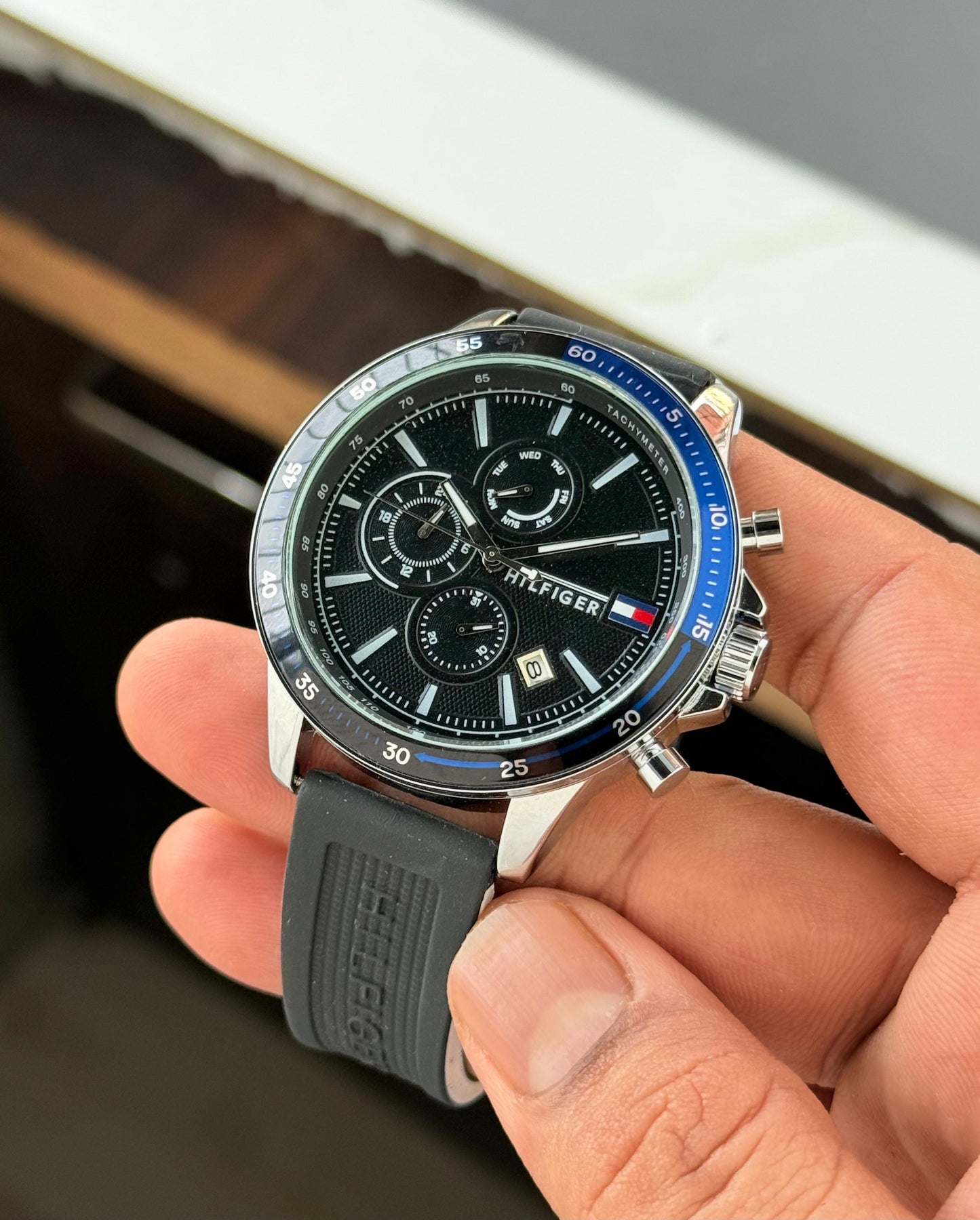 Tommy Hilfiger Quartz Multifunction Silicone Strap Watch