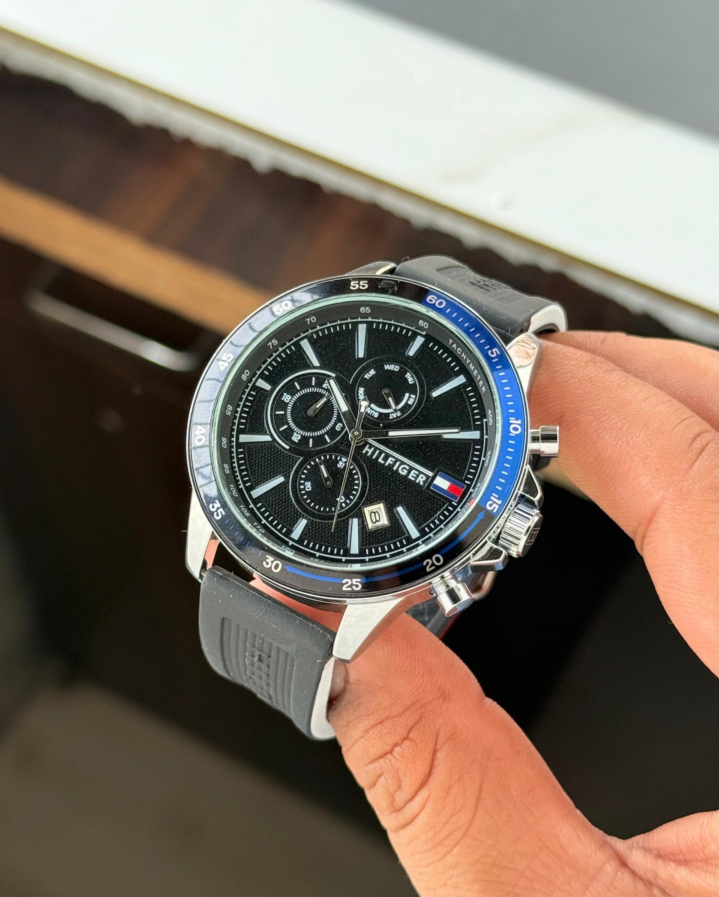 Tommy Hilfiger Quartz Multifunction Silicone Strap Watch