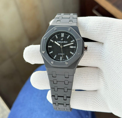 Audemars Piguet Royal Oak Black Strap Watch