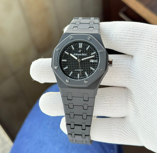 Audemars Piguet Royal Oak Black Strap Watch