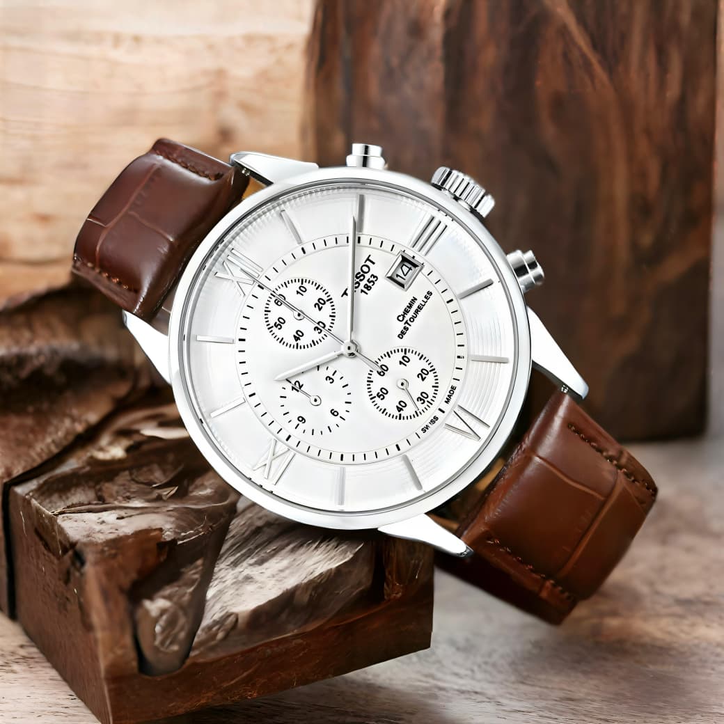 Tissot 1853 Chronograph Leather Strap Watch