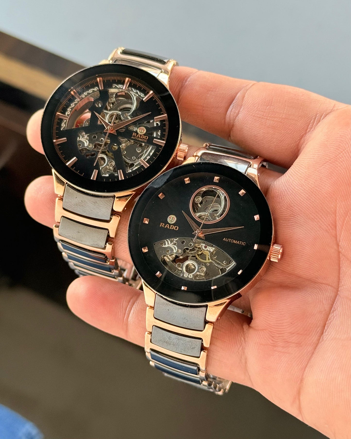 Rado Centrix Automatic Open Heart Ceramic Watch