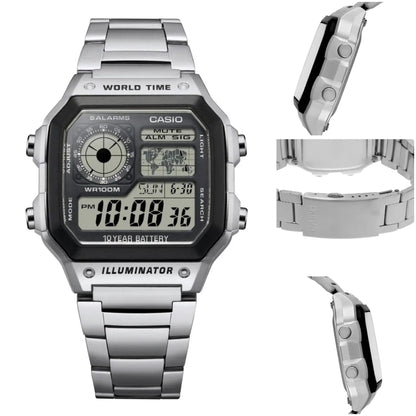 Casio Royale AE-1200WHD-1AV World Time Digital Watch