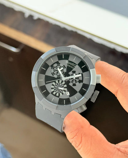 Swatch Checkpoint Black Chronograph Watch