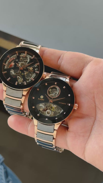 Rado Centrix Automatic Open Heart Ceramic Watch