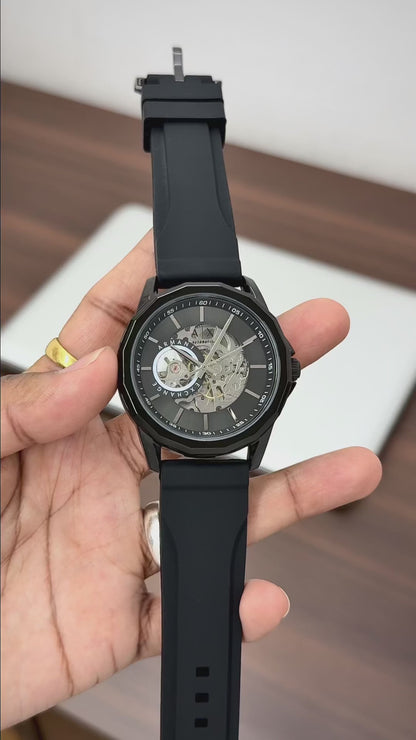 Armani Exchange Modern Automatic Skeleton Watch for Men