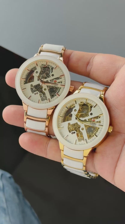 Rado Centrix Automatic Open Heart Ceramic Watch