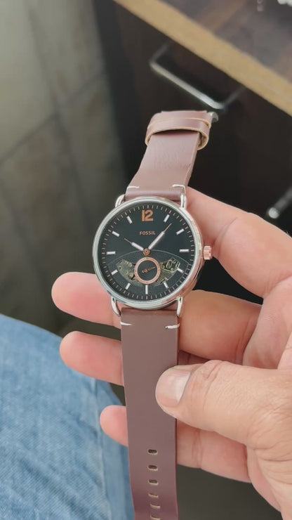 Fossil Commuter Automatic Skeleton Watch for Men