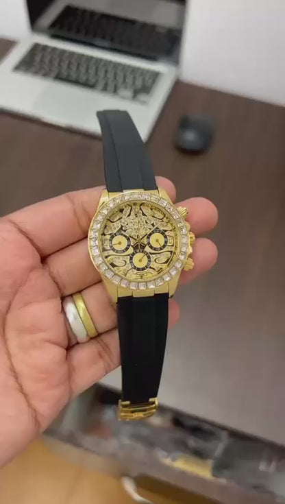 Rolex Daytona Tiger Eye Chronograph Watch